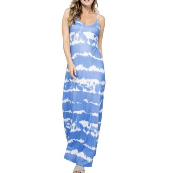 NEW HEY SAMY maxi dress in dark blue - Picture 1 of 3